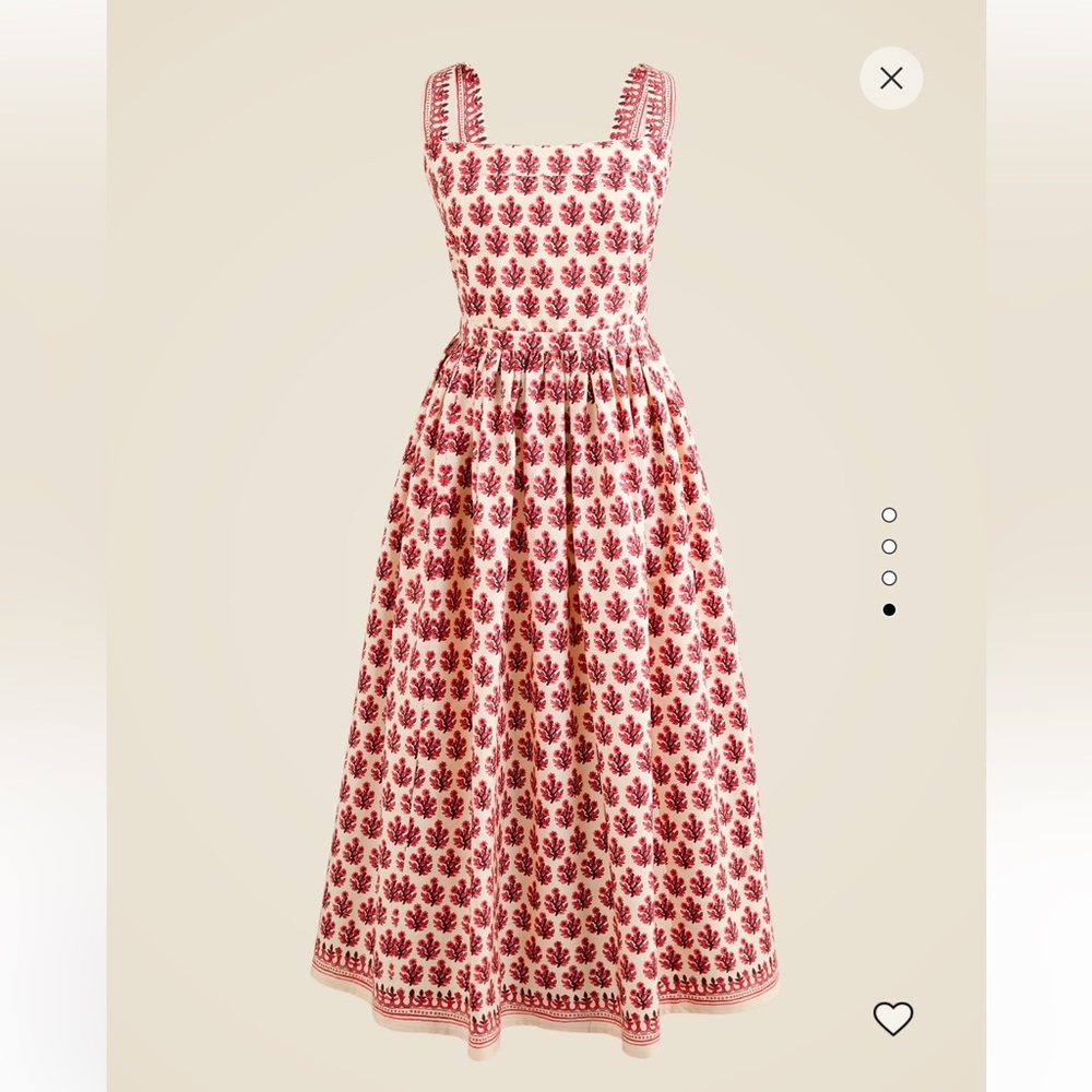J. Crew Embroidered Apron Dress - Floral Block Print - NWT